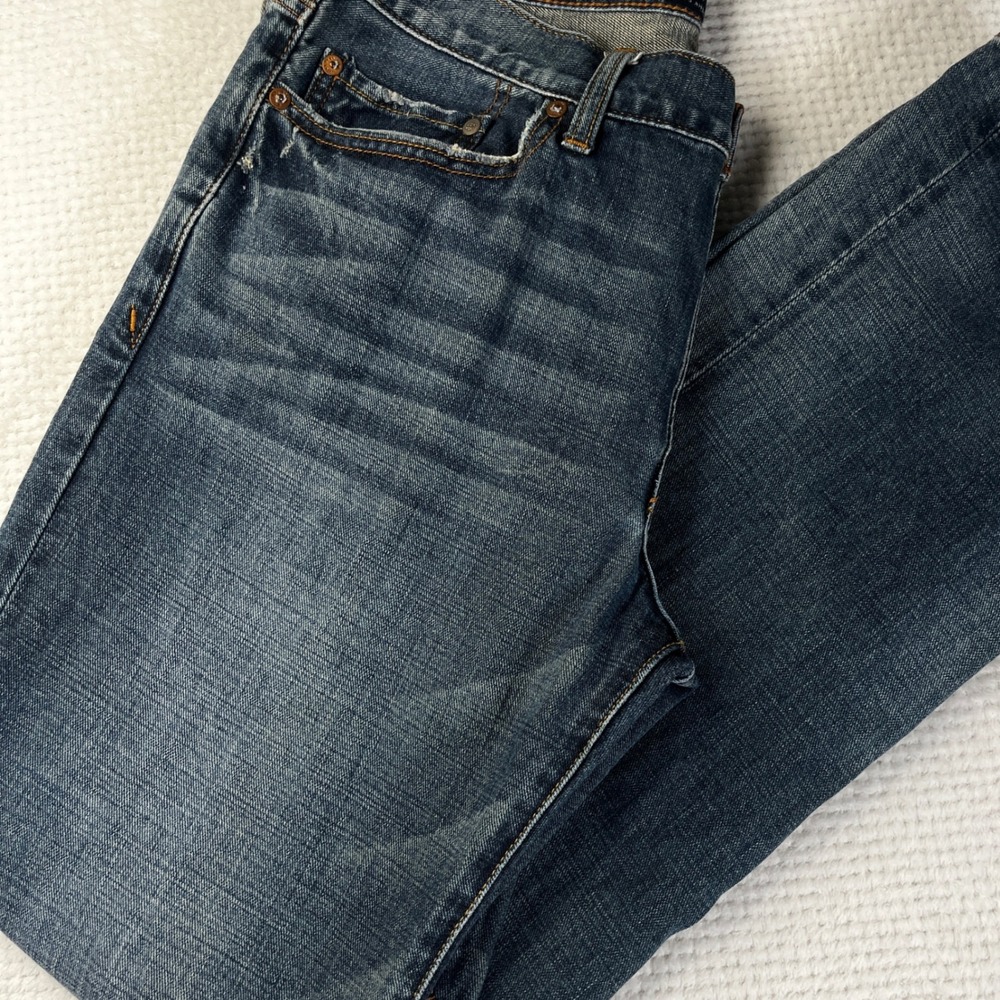 Lucky Brand‎ 363 Vi Straight Mens Blue Denim Jeans 32x32 Medium Wash Distressed